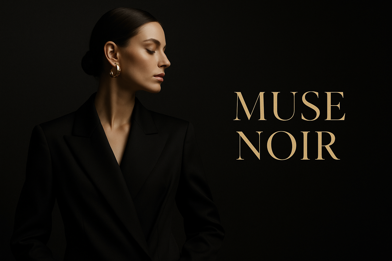 Elegant luxury fashion banner for Muse Noir